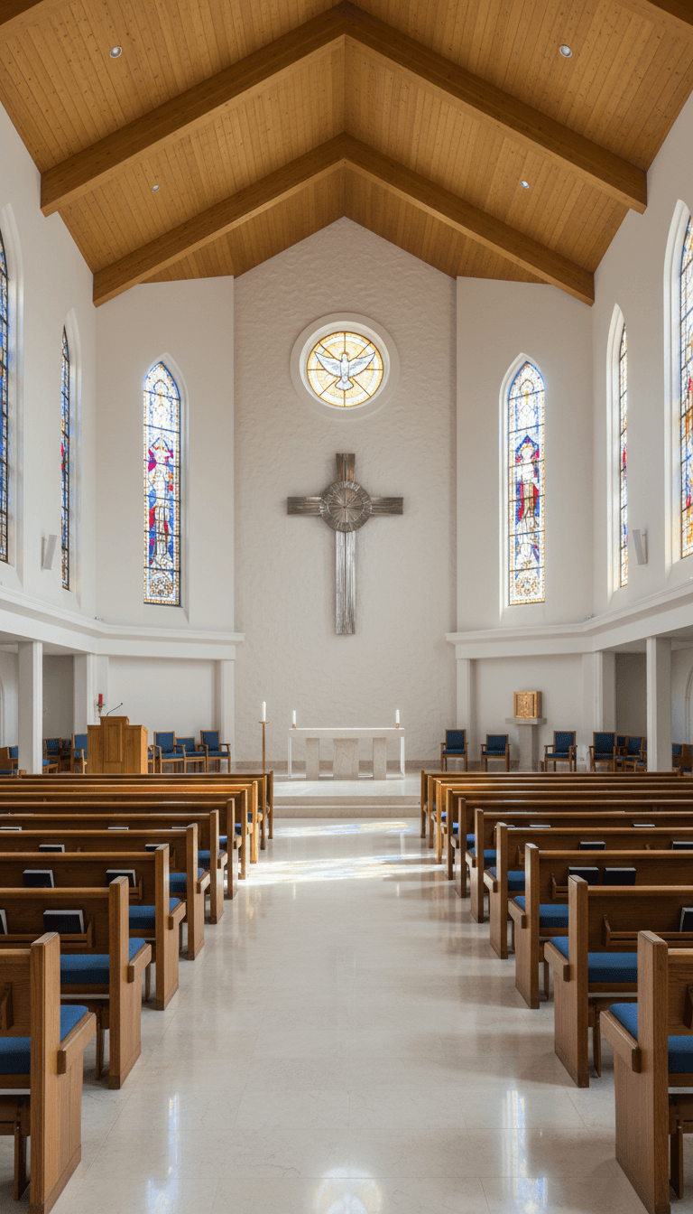 Bright clean church sanctuary