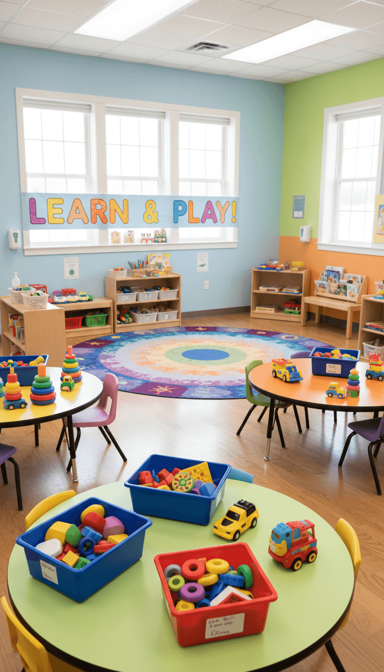 Clean daycare classroom