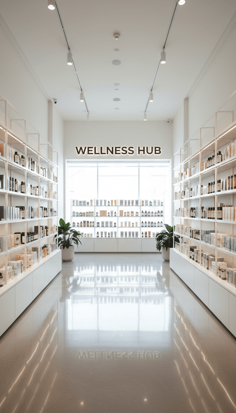 Clean retail store interior