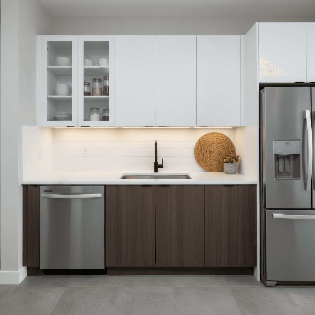 Clean kitchen countertops and sink after a deep clean