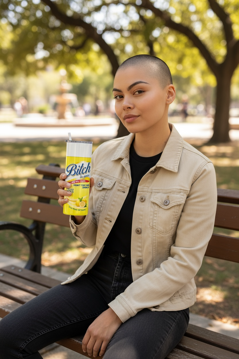 Bitch Be Gone Tumbler Yellow