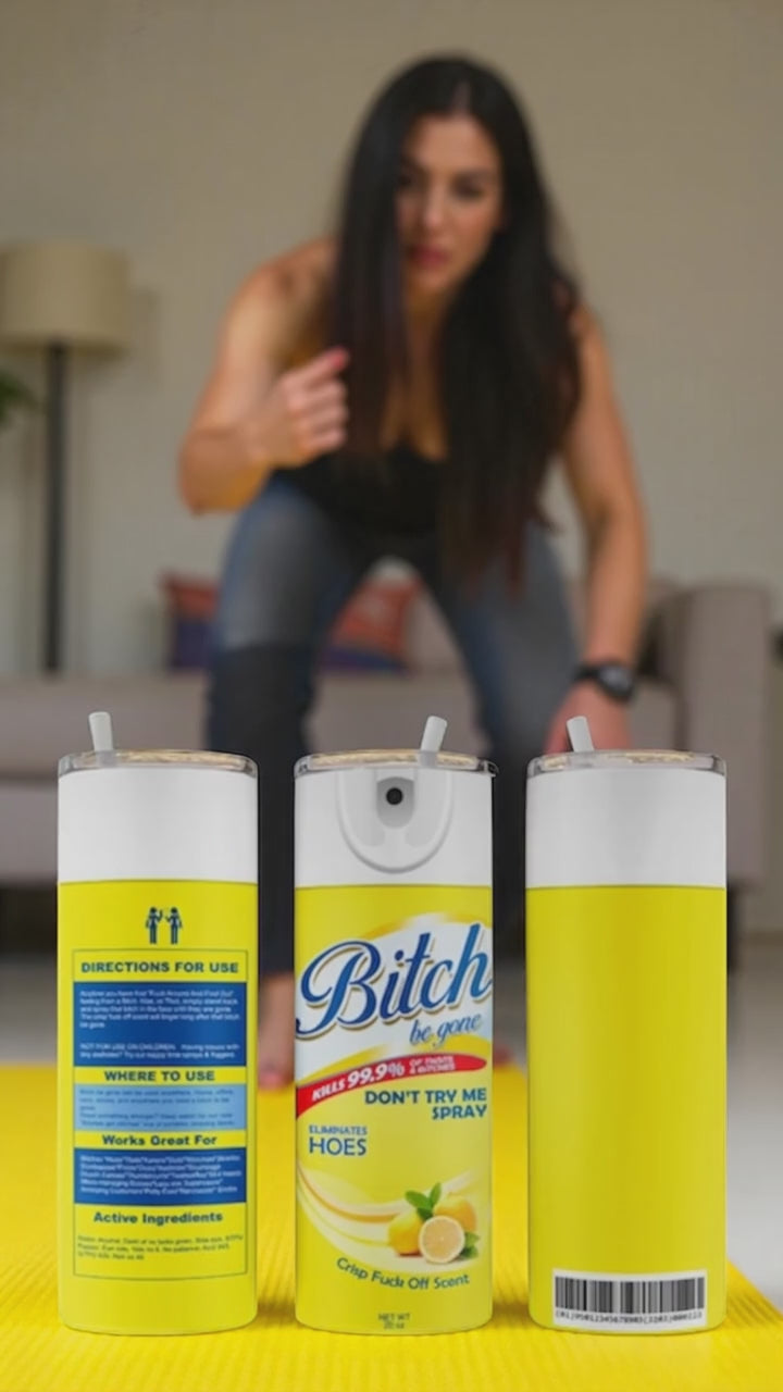 Bitch Be Gone Tumbler Yellow